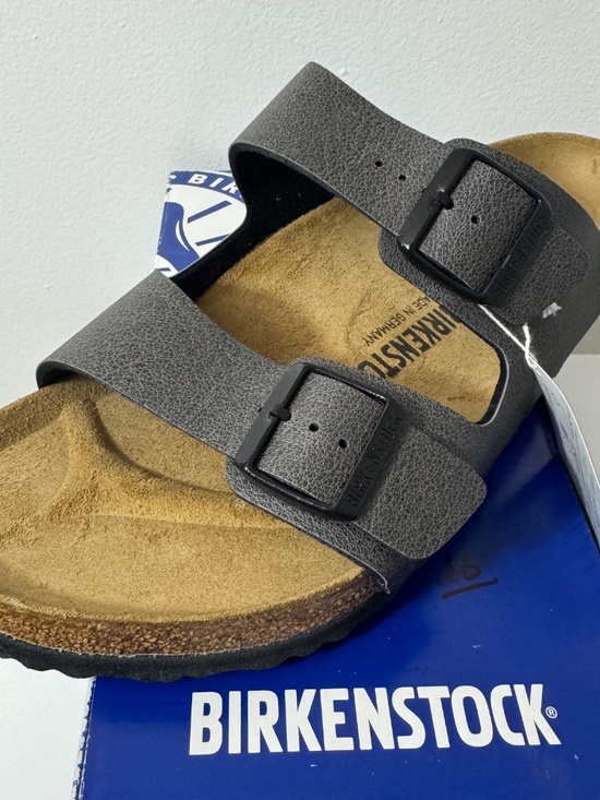 NEW Birkenstock Arizona Anthracite Pull Up Birko Flor Unisex Sandal EU 44 Men 11 main image 6